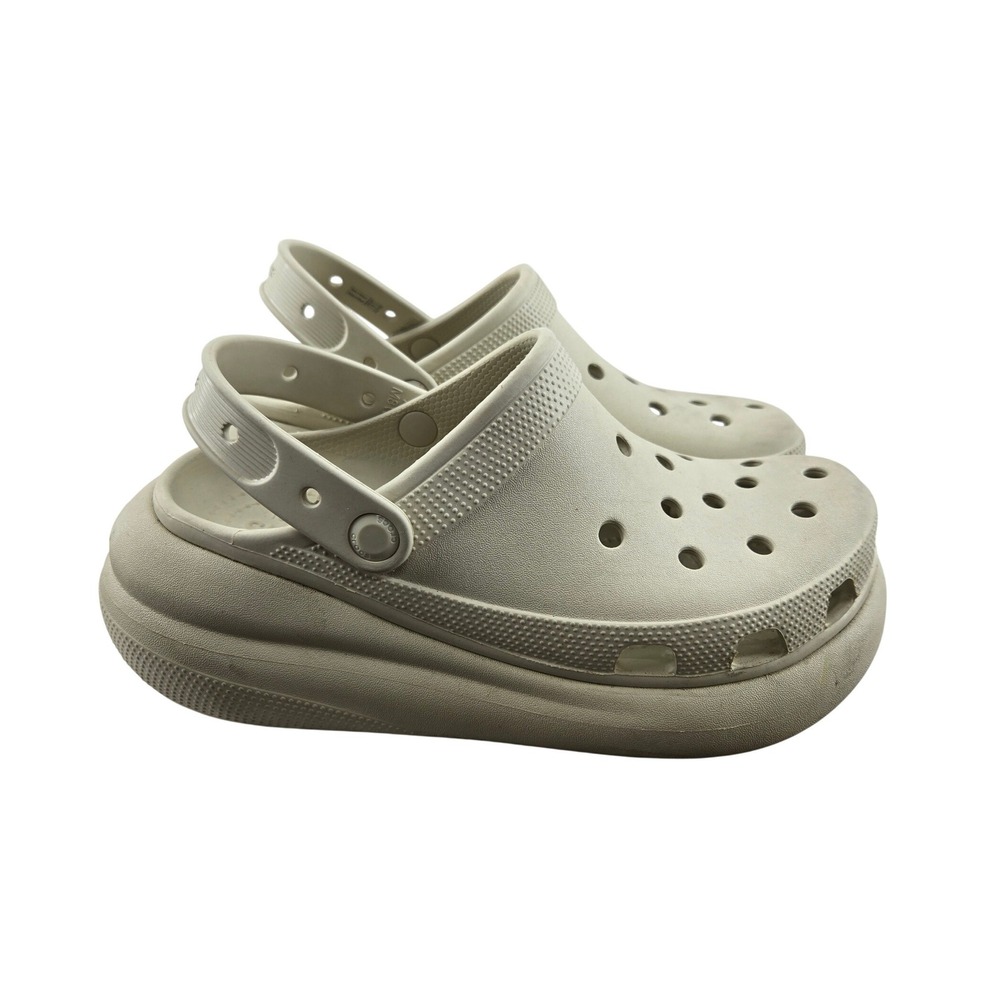 Crocs Classic Crush Clog Bone Men 8 Women 10‎ Platform Chunky Sole Sandal 207521